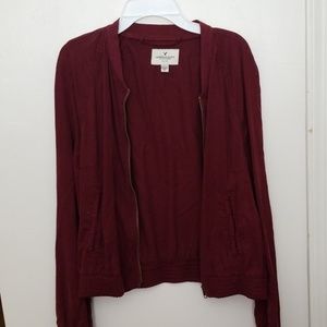 Thin Burgundy Utlity Jacket